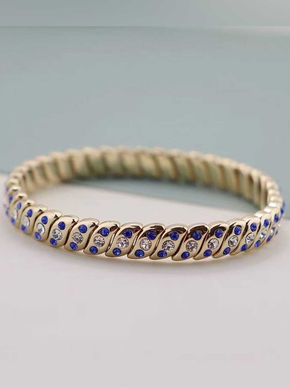 Roxanne Assoulin Watch Band Bracelet in Gold/Blue *NEW*
